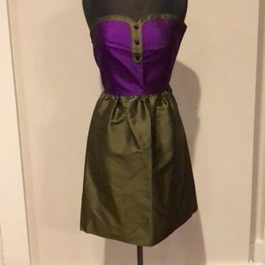 Purple and Green cocktail dress